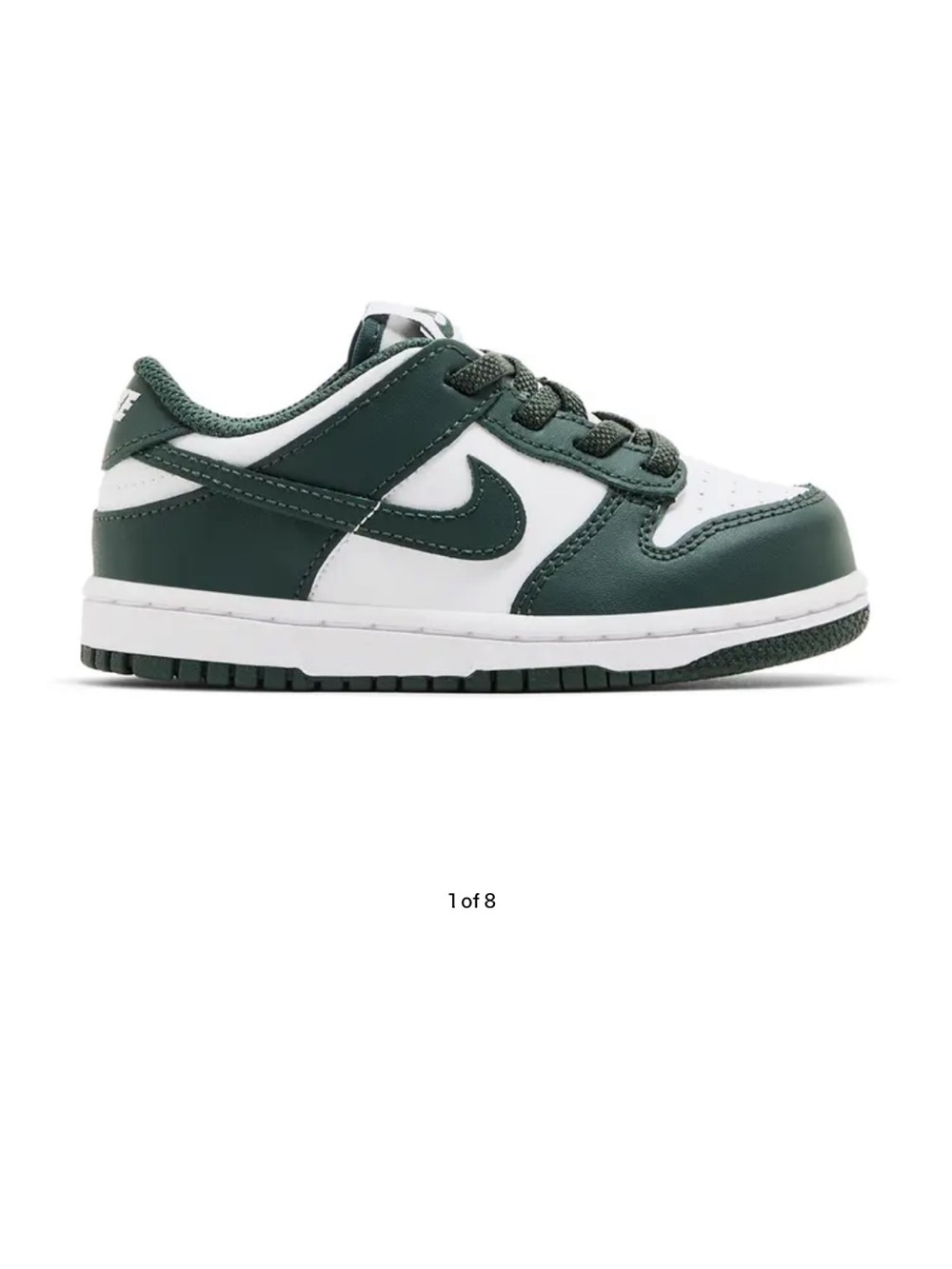 Nike Kids Dunk Low in Vintage Green and White